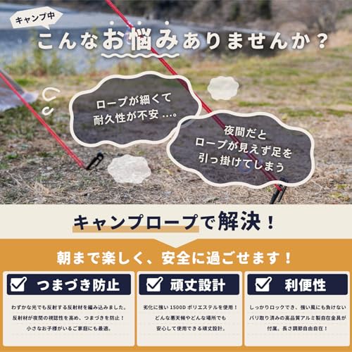 DaLaCa パラコード ガイロープ 5mm×4m 10本セット