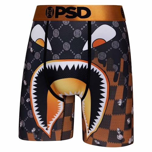 PSD Men's Boxer Briefs - WF Emblem Luxe, 7 Inch Inseam, Moisture-Wicking, 4-Way Stretch, Boxer Briefs for Men, Large