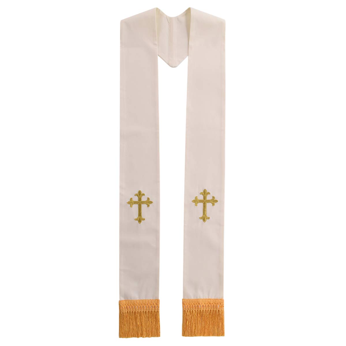 BLESSUME 1 pezzo Clero Mass Stola Croce Ricamato Wedding Stola