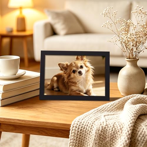 Image of upsimples 6x9 Frame, Display Pictures 4x6 with Mat or 6 x 9 Without, Wall Hanging Photo Frames, Black, 1 Pack