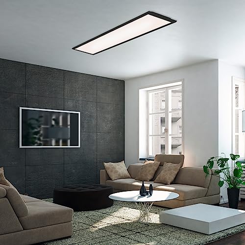 Panel LED ultra plano BRILONER plafón rectangular de 2200 lúmenes luz negra 100cm 3