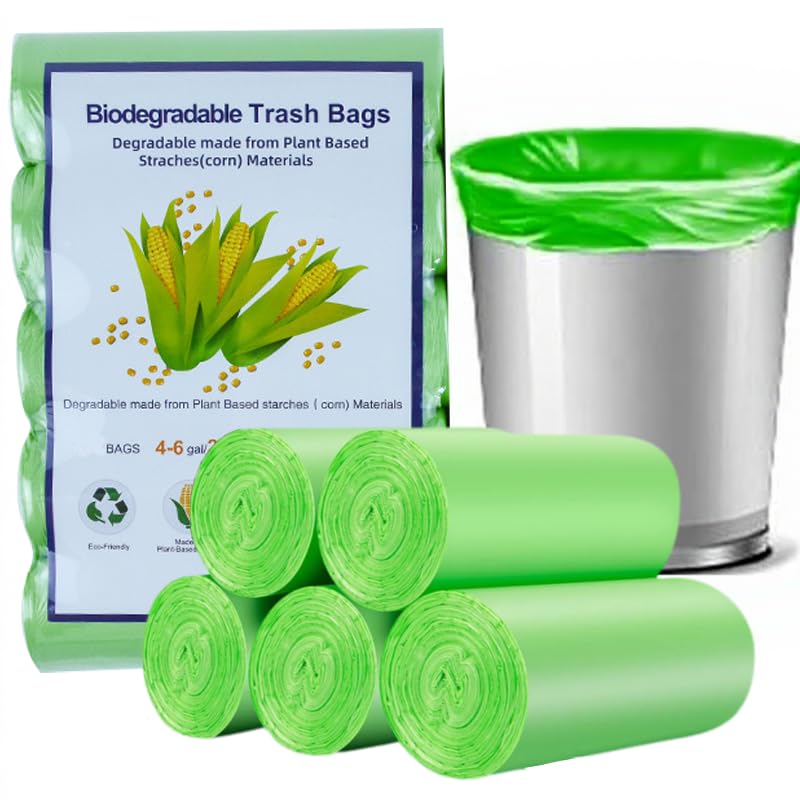 100 Bolsas de Basura Ecológicas 15L,Bolsas de Basura para Contenedores de Compost 100 Piezas Bolsas de Basura de Cocina Bolsa Biológica y Degradable Bolsa de Basura Ecológica para Cocina