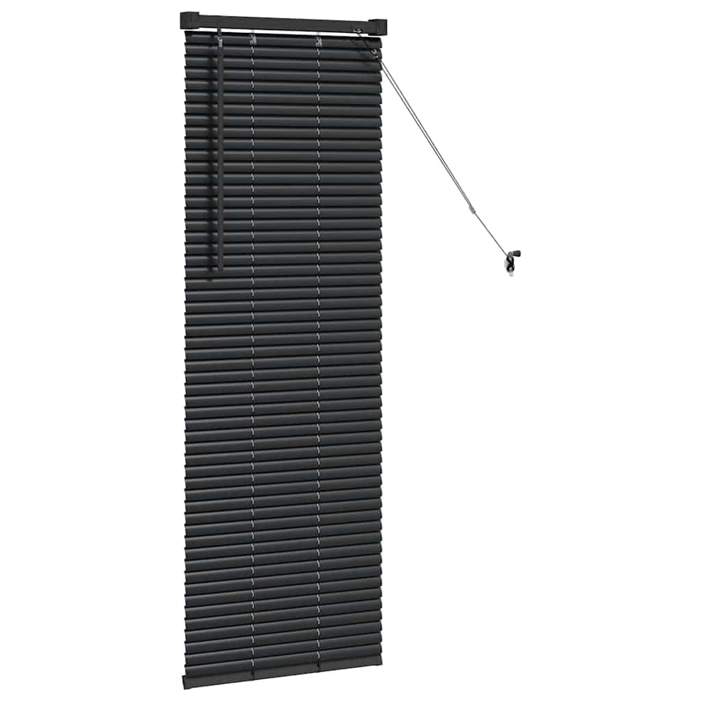Balkenjalousien Schwarz Aluminium 130 x 45 cm Innen Fenster Sichtschutz Lichtsteuerung Verdunkelung Sonnenschutz für Wohnzimmer Schlafzimmer Büro