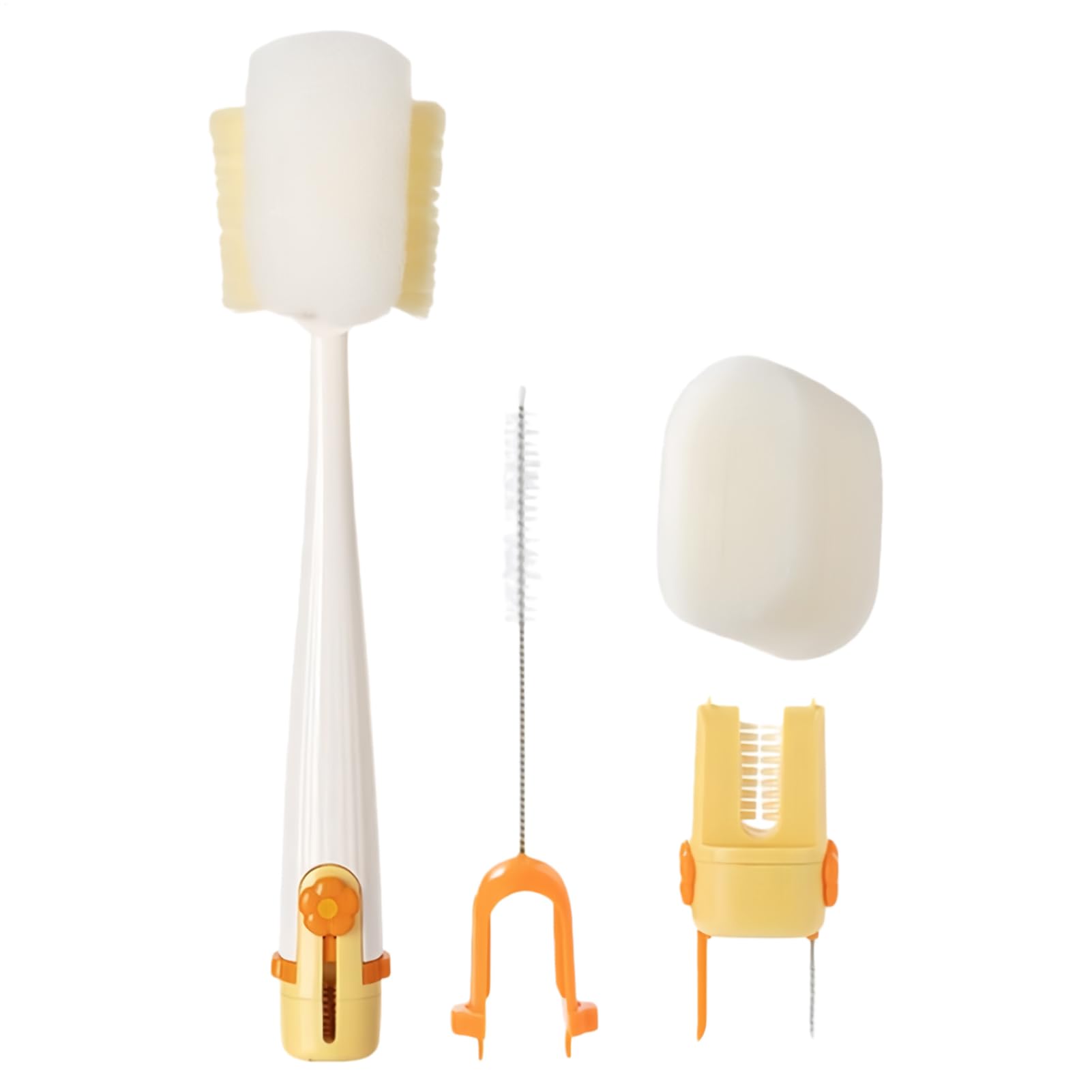 Bottle Cleaning Brush - Flexible Bristle Cleaner, Anti-Scratch Wash Tool, Portable Washing Tool, Easy Reach Handle | For Bottle, Home, Travel, Picnic, Party,