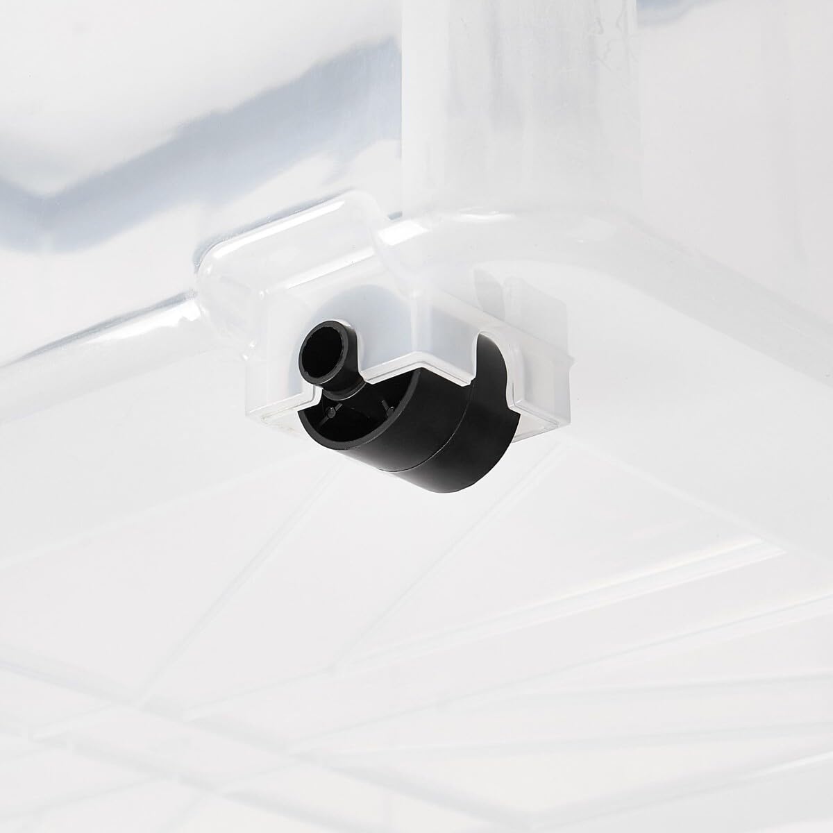 HAPPET VKlatka dla Gryzoni Hammy – 58 × 43 × 57 cm, Przestronna Klatka z Głęboką Kuwetą, Platformą i Drabinką, Kołami, Miseczką i Poidłem, Czarna z Przezroczystą Podstawą