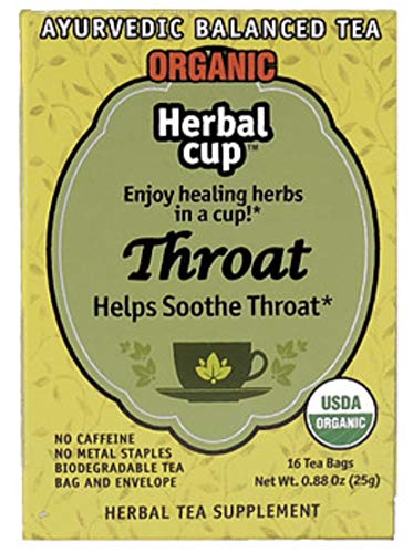Herbal Cup Herbal Tea, Throat, 16 Tea Bags