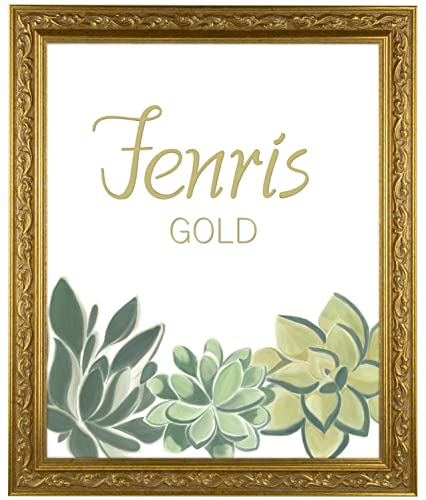 myposterframe Bilderrahmen 42 x 59,4 cm Fenris Echtholz Barock DIN A2 Gold...