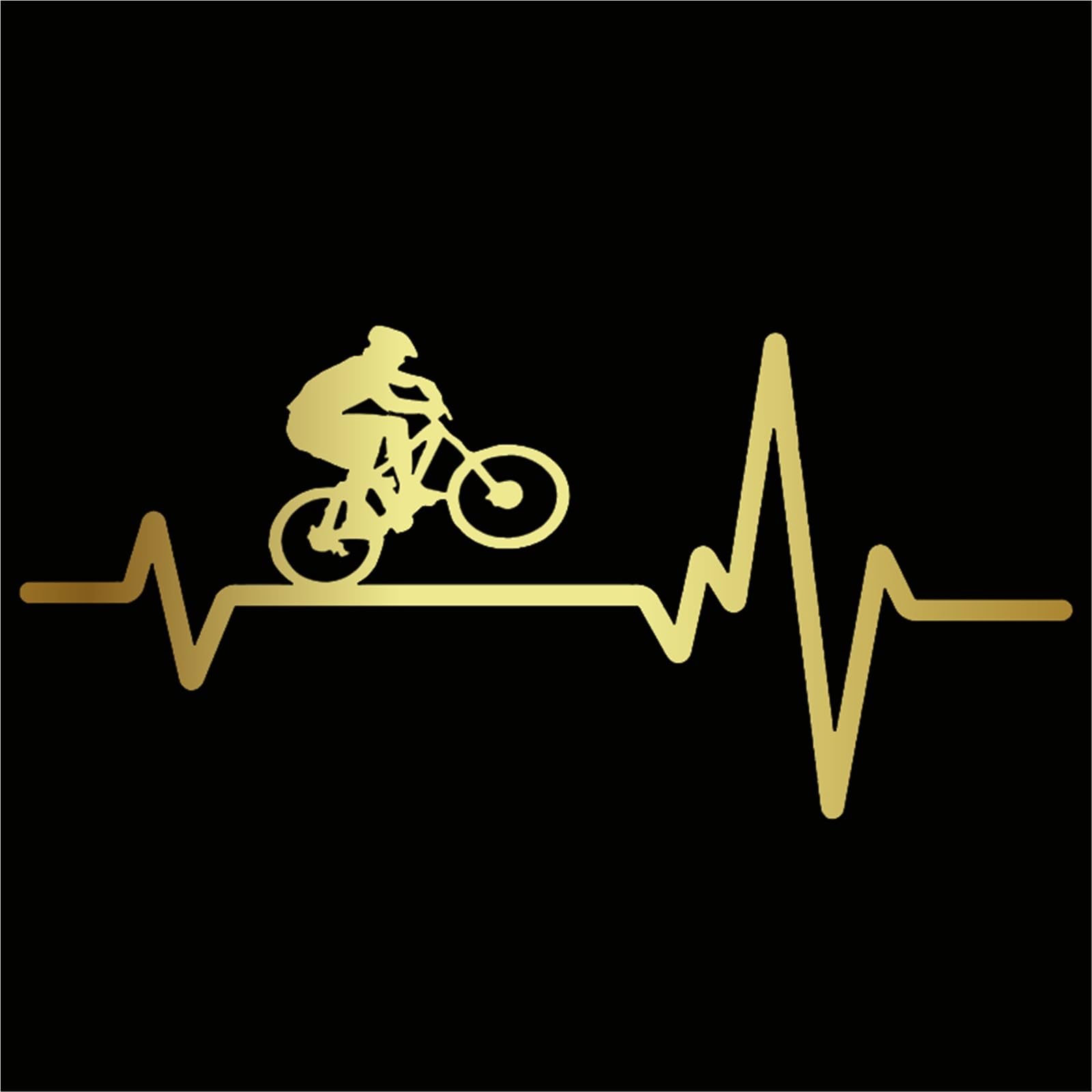 HAfgDJ Motorcycle Car Sticker Cycling Mountain Bike Helmet Heartbeat Stickers and Decals Funny Stickers On Car Styling Creative