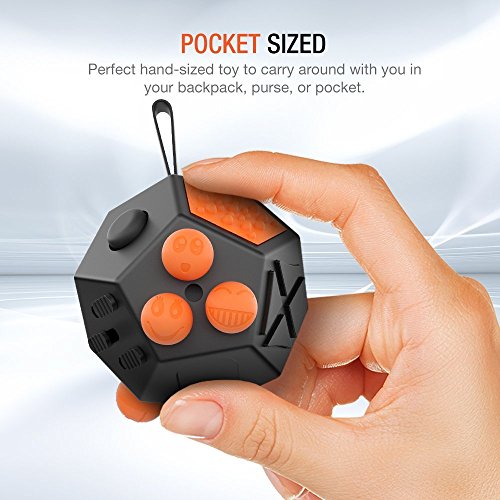 Zoejoy Fidget Cubes with 12 Sides, Office Stress Relievers Relaxation Toys for Adults, Students & Kids