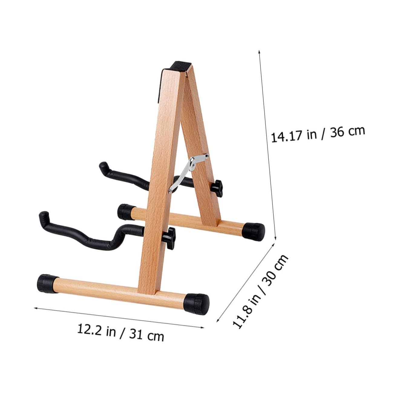 Foldable Wooden Guitar Stand Skid Bracket for Acoustic Electric Bass Instruments Compact Lightweight Design for Home Use