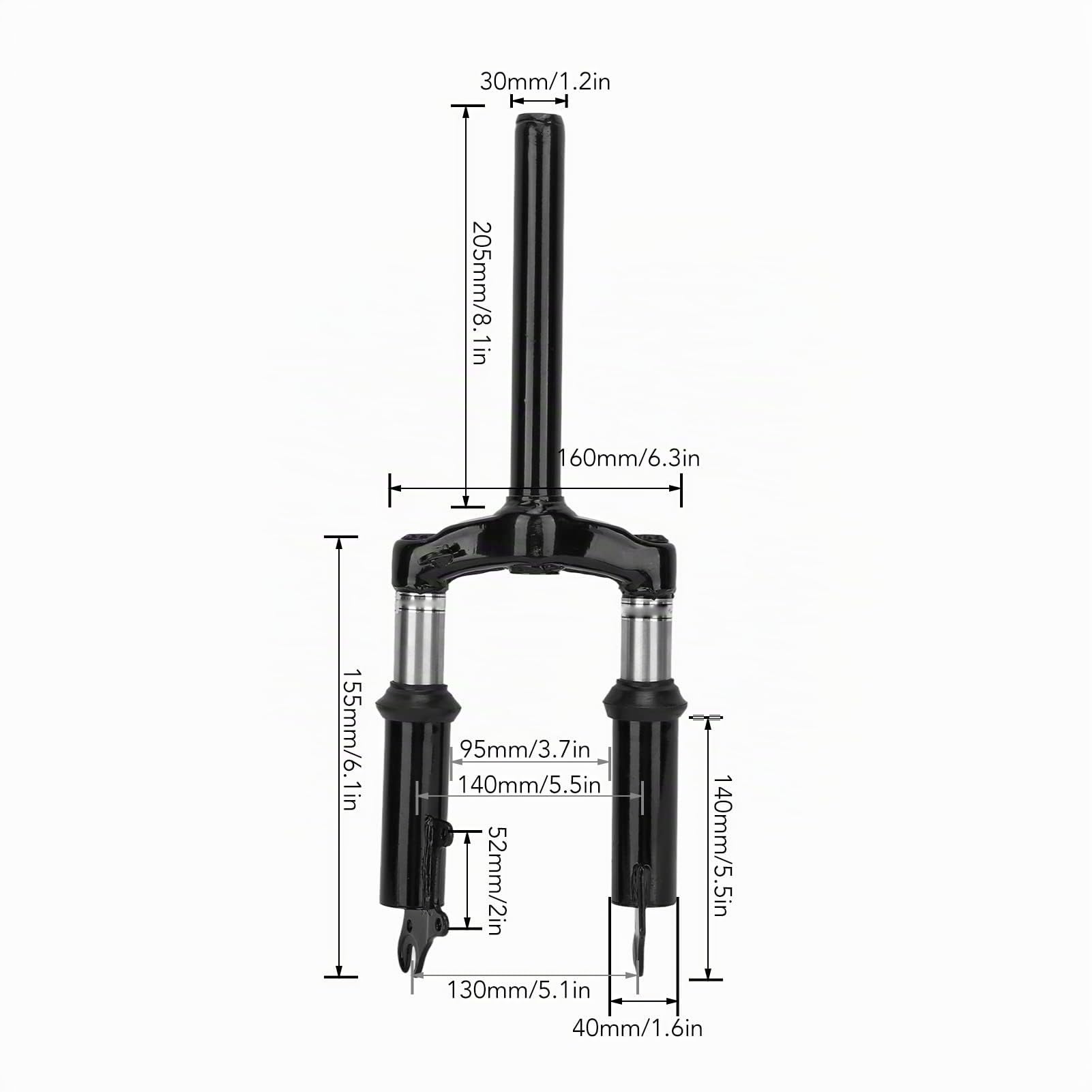 Fourche à Ressort de Scooter électrique, Pièces D'absorption des Chocs de Fourche de Suspension Avant pour la Plupart des Scooters électriques de Roues de 10 Pouces