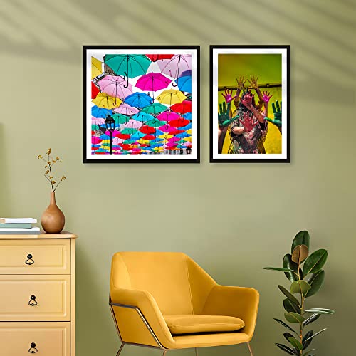 Image of Ritwika's Customized Set of 2 Premium Personalized Print Collage Frames With Your Photo In 2 Sizes | One 8X12 & One 12X12 Inches | Gift For Anniversary, Birthday, Wedding, Couples