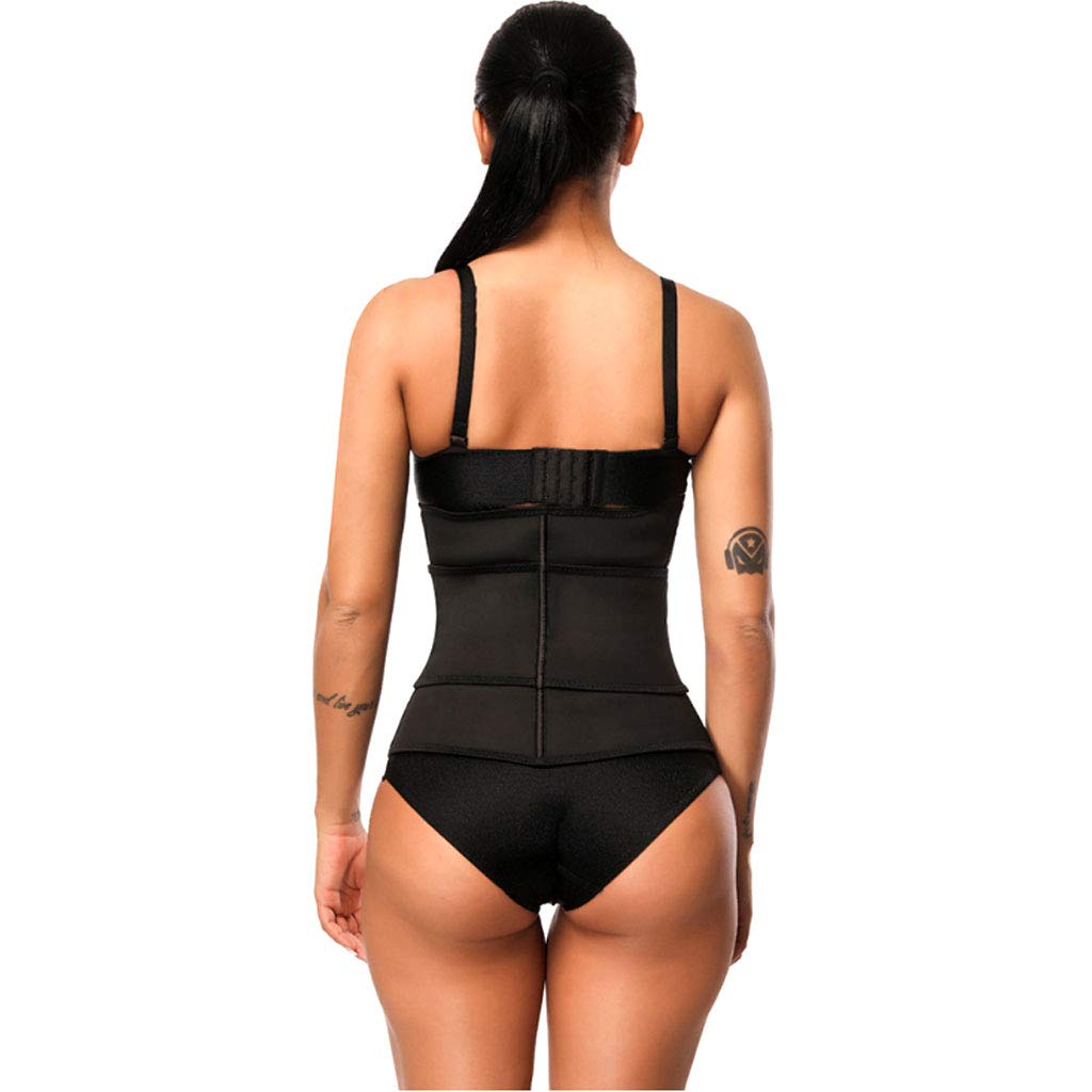 Gummi Korsett Damen Sportgürtel Sport Plastizität Doppelschicht Druck Gewichtsverlust Taillentrainer 7 Stahlknochen 3 Schnallenreihen Bauchkontrolle