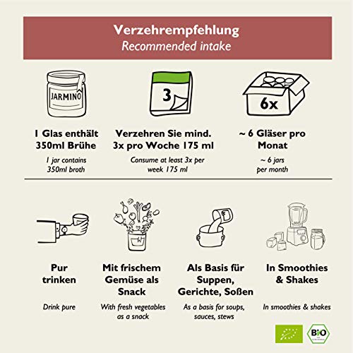 JARMINO Bone Broth (4x) | 100% biologische kip | rijk aan Collageen | Paleo & Ketogenic Diet geschikt | natuurlijk… - Afbeelding 6