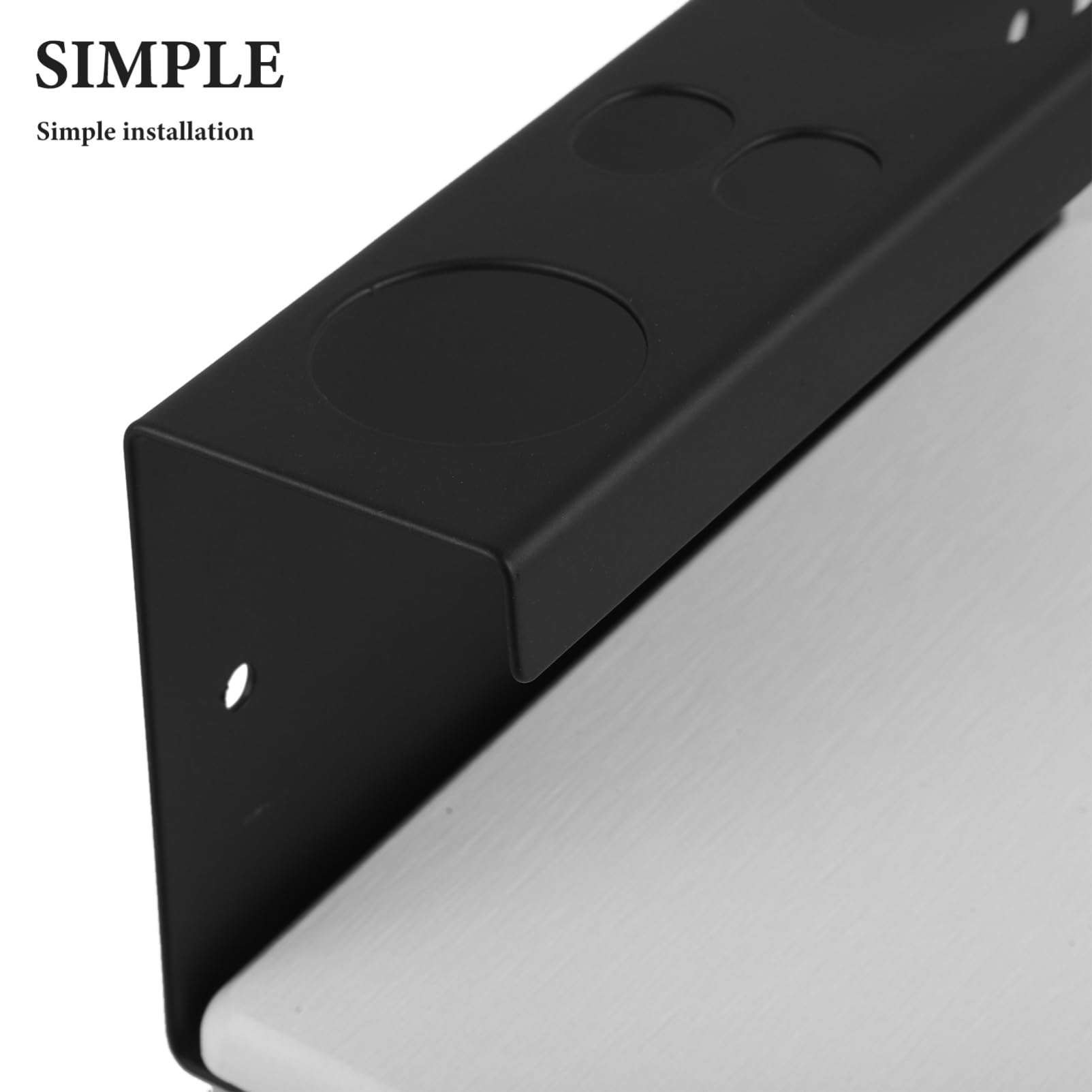 Ciieeo Portaspazzolino Nero Elegante Con Scomparti Per Spazzolini Elettrici e Dentifricio Organizer Da Bagno Multifunzionale Con Vassoio Per Tazze e Accessori Facile Da Installare e