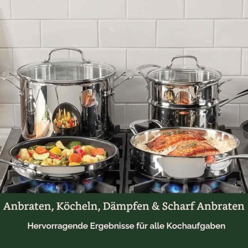 Cuisinart® Chef’s Classic™ Edelstahl-Topf- und Pfannenset, 11-teilig – Ansicht 4