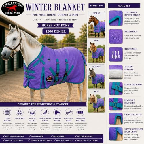 Image of 52 inch Miniature Weanling Donkey Pony Horse Foal Winter Blanket 519103B