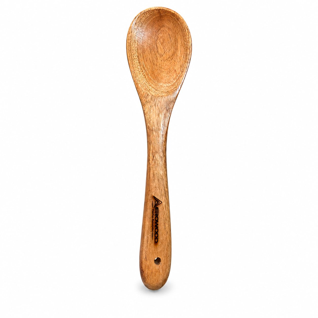 AEROWOOD Premium Acacia Wood Cooking Spoon | Handcrafted Wooden Spoon | Wooden Mixing Spoon | Wooden Serving Spoon | Food-Safe Kitchen Utensil | Non-Stick Safe | Ergonomic Handle | 27.5 cm-image-1