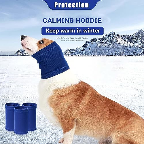 Image of Nanaki Dog Calming Hoodie Quiet Head Cover Sleeves-Ear Covers Hood for Noise Bath, The Grooming and Force Drying Head Protection for Anxiety Relief and Calming Dog Neck and Ear Warmer, Fireworks 1Pack