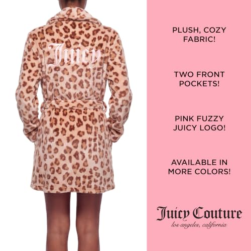 Image of Juicy Couture Women's Super Soft Luxe Plush Shawl Collar Robe