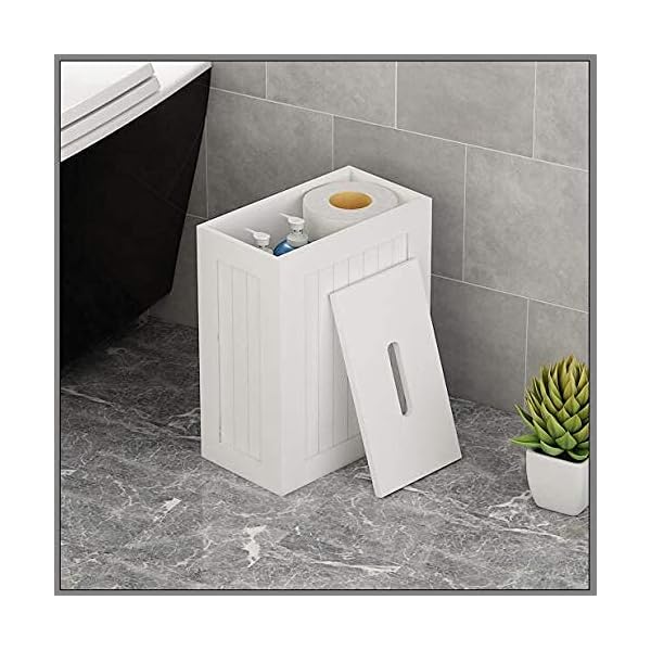 Vencier Shaker Slimline Bathroom Storage Unit,White Wooden Multi-Purpose - Image 6