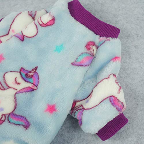 Fitwarm Unicorn Pet Clothes For Dog Pajamas Puppy Coat Cat Pet Pjs Doggie Onesie Jumpsuit Soft Velvet Purple Xs #TOP2
