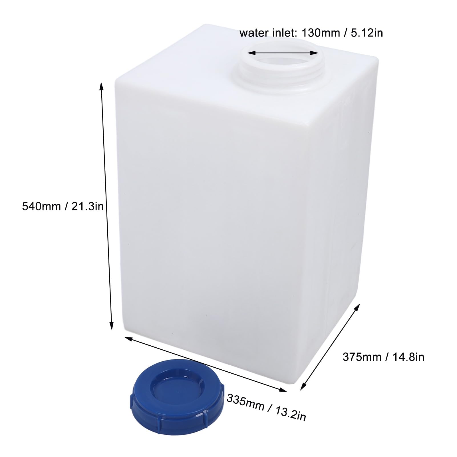 Asixxsix Serbatoio di Acqua Dolce per Serbatoio di Acqua Dolce Addensato 16 galloni di Grande capacità, Ingresso dell'Acqua 130mm, Serbatoio di stoccaggio dell'Acqua
