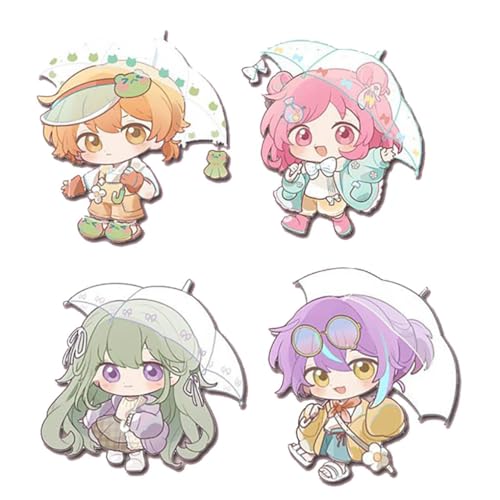 4 Pcs Colorful Sekais Rui Project Badge Game Figure Sekais Rui Brooch Cute Acryl Pins Toys Rui Cosplay Accessories