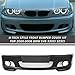 Bewild M-Tech Style Front Bumper Body Kit & Insert Grille Assembly Fit For 2001-2006 BMW E46 325Ci 330Ci & 2000 323Ci MTECH STYLE Modified Front Bumper Assembly Matte Black