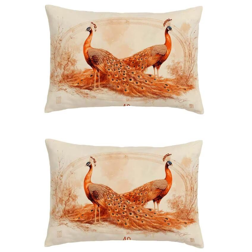 Coussin extérieur imperméable 60x80 orange brûlée résistant aux UV