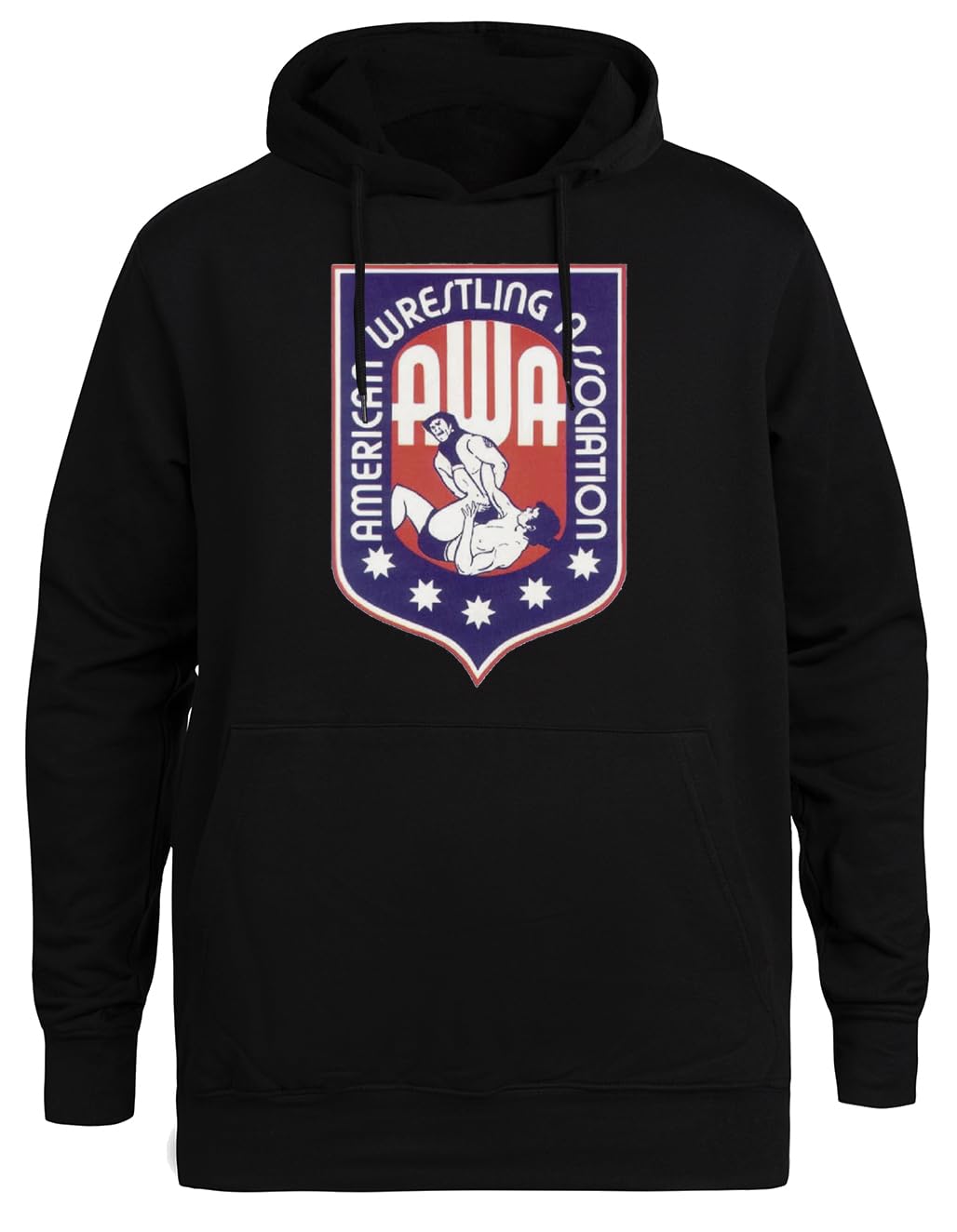 Awa - American Wrestling Association Sudadera con Capucha Negra Unisex Chaqueta Ecológica Unisex Black Hoodie Eco-Friendly Hooded Jacket