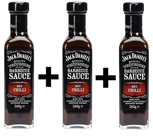 Jack Daniels Barbecue Sauce Hot Chilli 3x 260ml