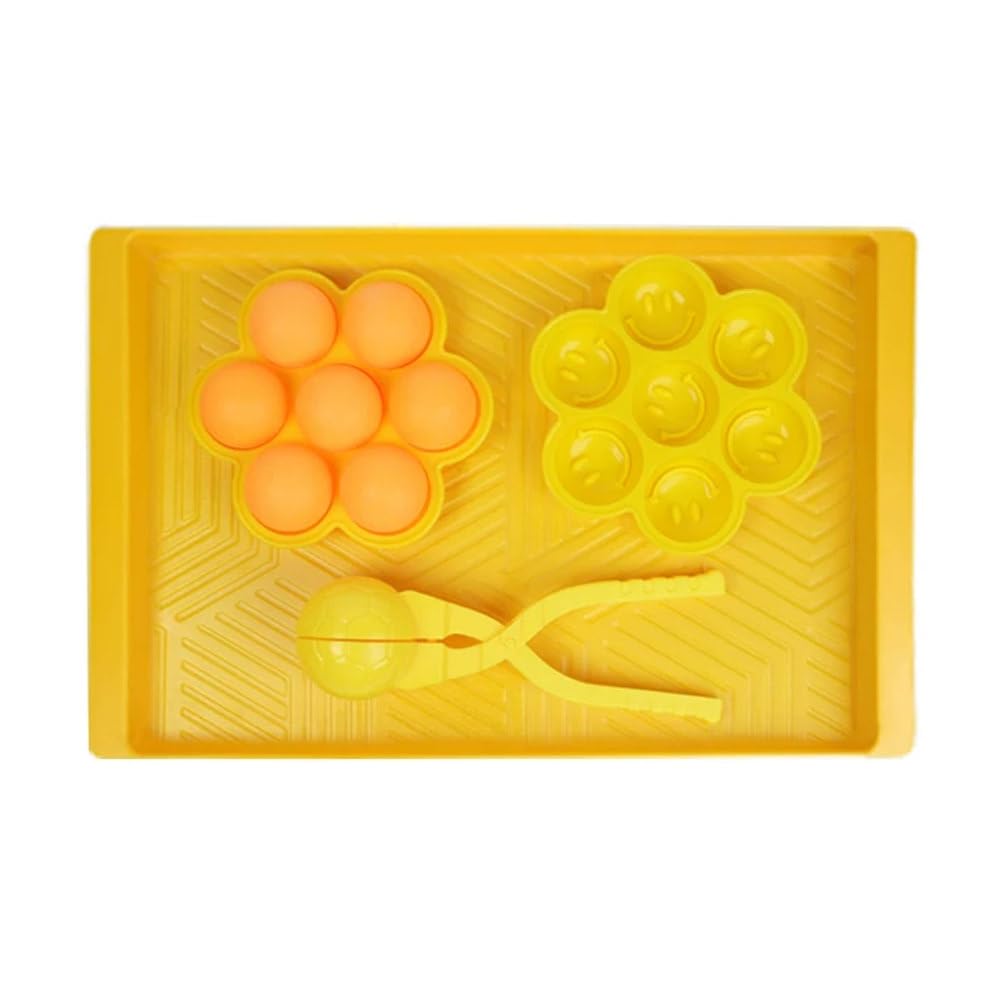 ttnmrc Montessori Ball Transfer Tweezer Set - Fine Motor Skills Training Toy, Hand-Eye Coordination Activity with Tray