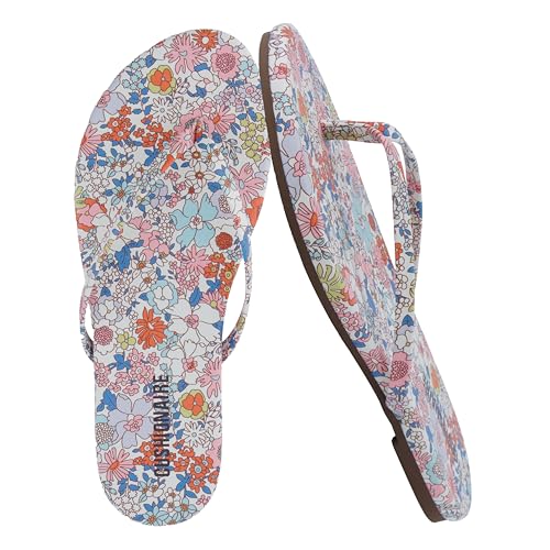 Image of CUSHIONAIRE Cruise Lightweight Womens Flip Flops, Comfortable Beach Sandals for Women with Cushioned Footbed & Flexible Slip On Design