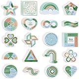 Libima 180 Pcs Anxiety Sensory Stickers Anxiety Textured Stickers Mindfulness Decals Fidget School Counselor Supplies Calming Breathing Sensory Relief Items for Office Classroom(Fresh Color)