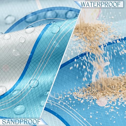 BYDOLL Beach Blanket 78''X110'' Waterproof Sandproof Suits1-7 Adults Oversized Lightweight Large Blanket Picnic Mat for Beach Sand Free Travel Camping Hiking Picnic by BYDOLL - Used condition - Image 6