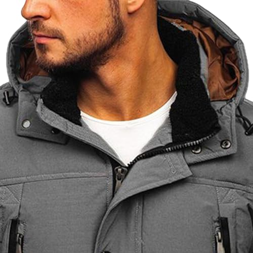 Parka veste épaisse homme en coton matelassé coupe-vent