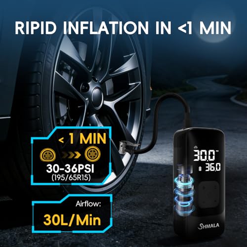 Blazing-Fast Portable Tire Inflator – Cordless Air Compressor with Digital Gauge, LED Light, Power Bank & Auto-Shutoff for Car, Motorcycle & Bicycle Tires - Image 4