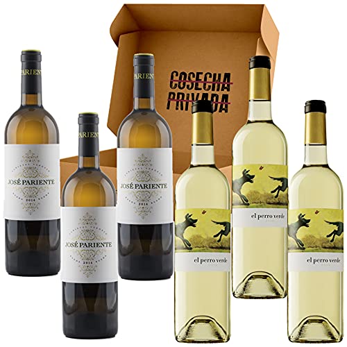 Vino Blanco Verdejo de Rueda - Pack 3 bot José Pariente - 3 bot El Perro Verde. Caja 6 botellas 100% Verdejo Vino blanco de Rueda. Seleccionado y Enviado por Cosecha Privada