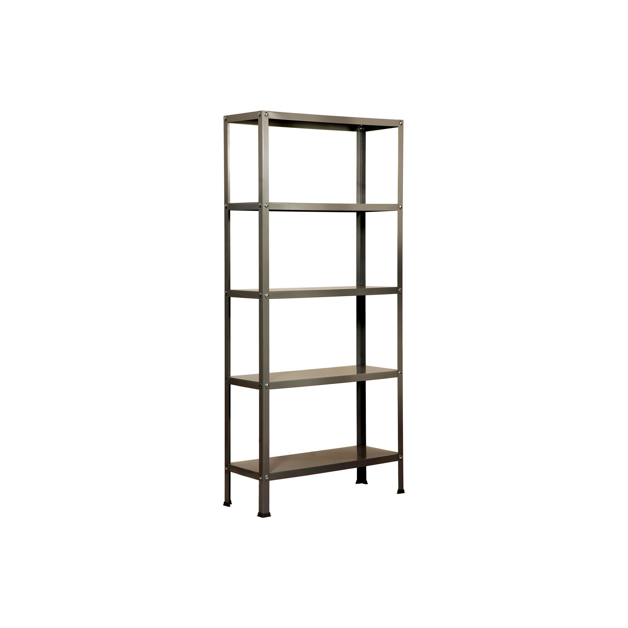 Simon Rack Librería Estanteria Salon, 1800x800x300 mm, 5 Alturas, Estilo Industrial, Metálica, Gris - Simon Home