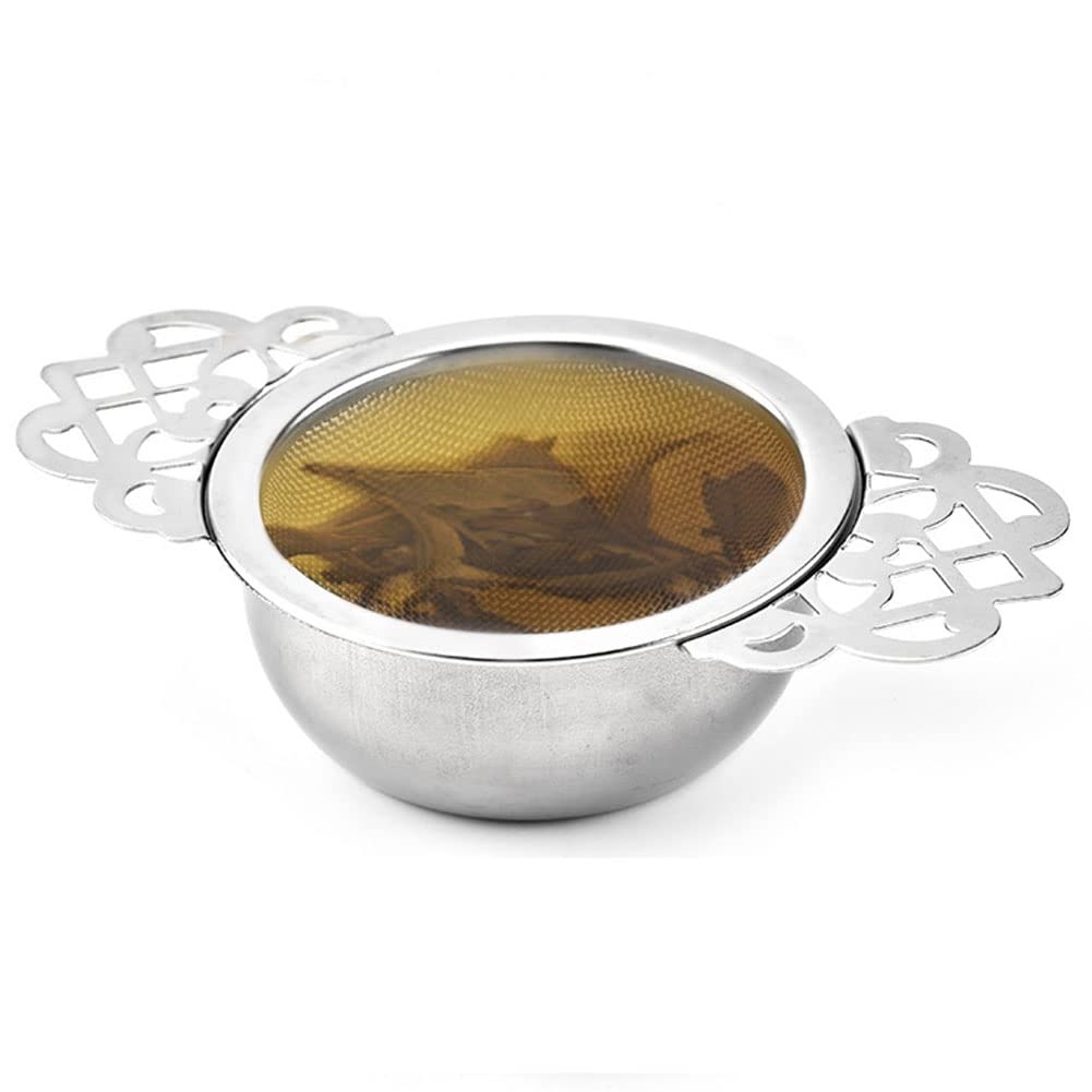 Wanaooya Set 4 Colini Da Tè Con Ciotole Antigoccia – Infusori In Acciaio Inox A Doppio Manico – Per Foglie Sfuse - 2