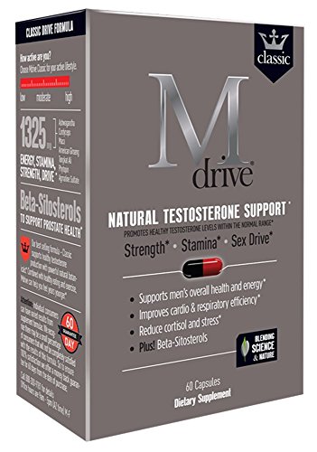 M Drive Classic for Men Natural Testosterone Support for Strength, Stamina Sex Drive (60 Capsules)