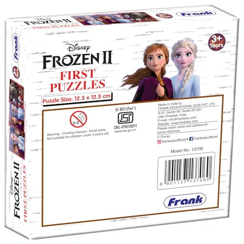 Image of Frank Disney Frozen II First Puzzles - A Set of 3 Jigsaw Puzzle for Kids Above 3+ Years - Fun & Challenging Brain Booster Games - for Focus and Memory - 13706