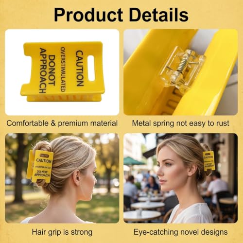 Set de 4 pinzas para cabello coloridas de plástico ABS miniatura 3