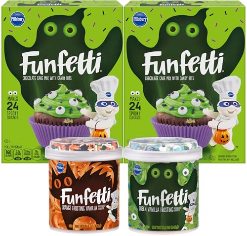 Funfetti Halloween Bundle, 2 Chocolate Cake Mixes, 1 of each