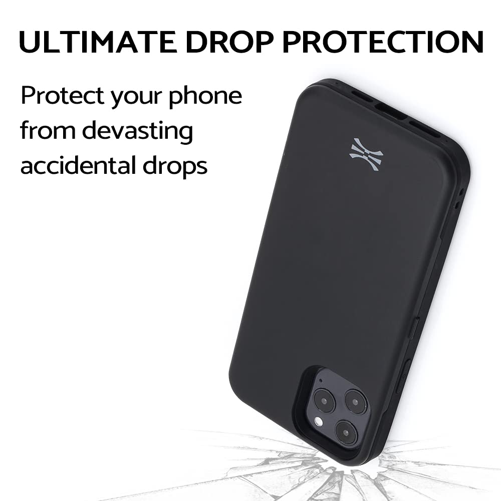 TORU CX PRO Cover Portafoglio Progettata per iPhone 12 Pro Max Custodia con Porta Carte, Cinturino e Specchio - Nera