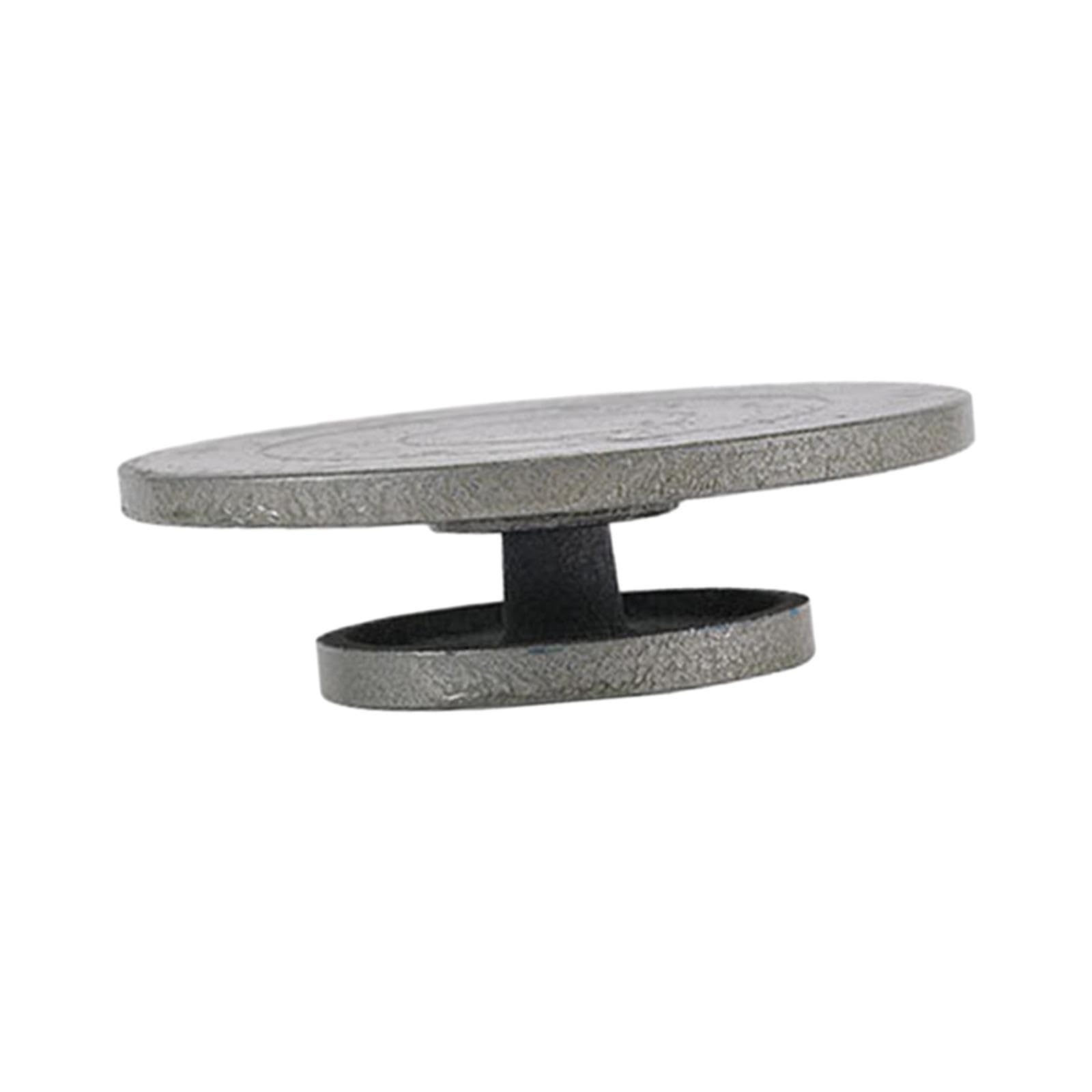 Ceramiczny gramofon taśmowy, narzędzie do rzeźbienia, metalowa konstrukcja, do natryskiwania lakieru, solidna i wszechstronna, z łożyskiem (szary, 17 cm)