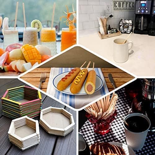 Image of [Pack of 250, 14cm] Coffee Stirrer Sticks | Disposable Wooden Stir Sticks | Ideal for Hot and Cold Beverages