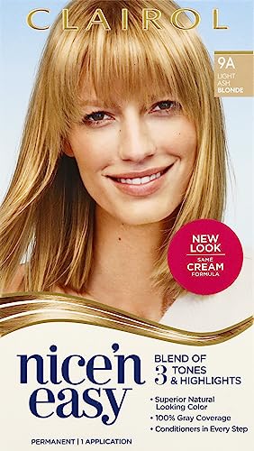 Clairol Nice 'n Easy Permanent Hair Color, [9A] Light Ash Blonde 1 ea