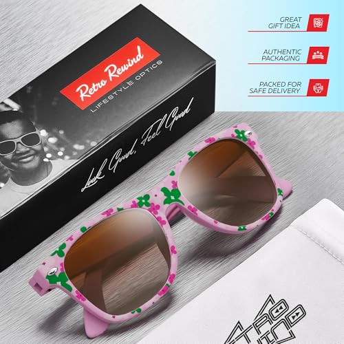 Image of Retro Rewind Kids Sunglasses for Boys Girls Age 3-12 - Shatterproof UV400 Toddler Children Sun Glasses